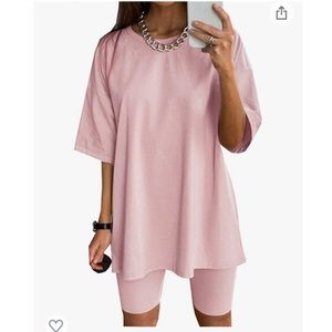 Biker Shorts & Oversized Tee